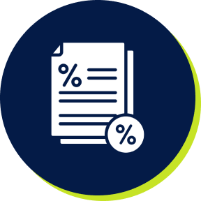 Document with percentage icons