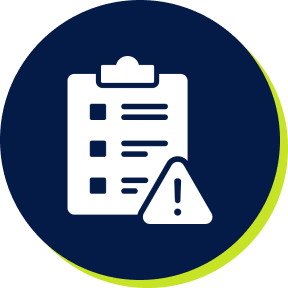 Task list with alert icon