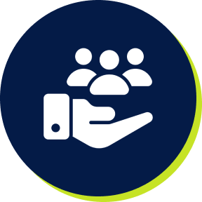 Teamwork and assistance graphic